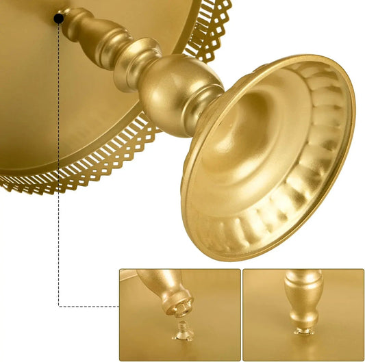 Set of 10 Cake Stand, Metal Cupcake Stand Set with Multiple Combination Styles, Dessert Plate Cake Serving Tray Candy Fruit Good Vibrations