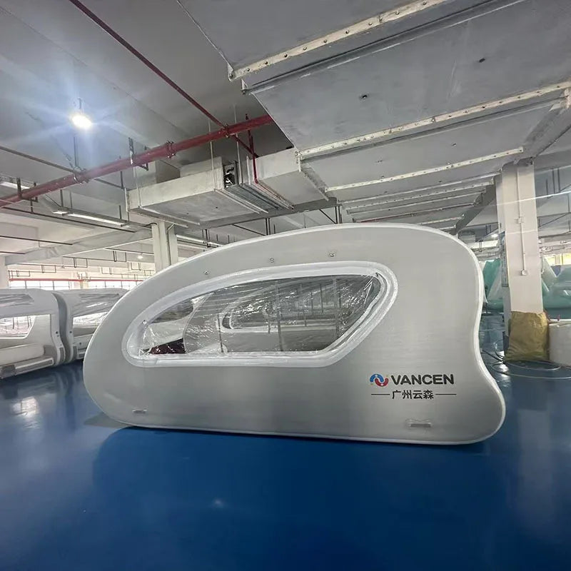 Water Inflatable Yacht Slide Portable Storage Outdoor Yacht Solar Perpetual Motion Machine Floating Bed Luya Hovercraft Good Vibrations