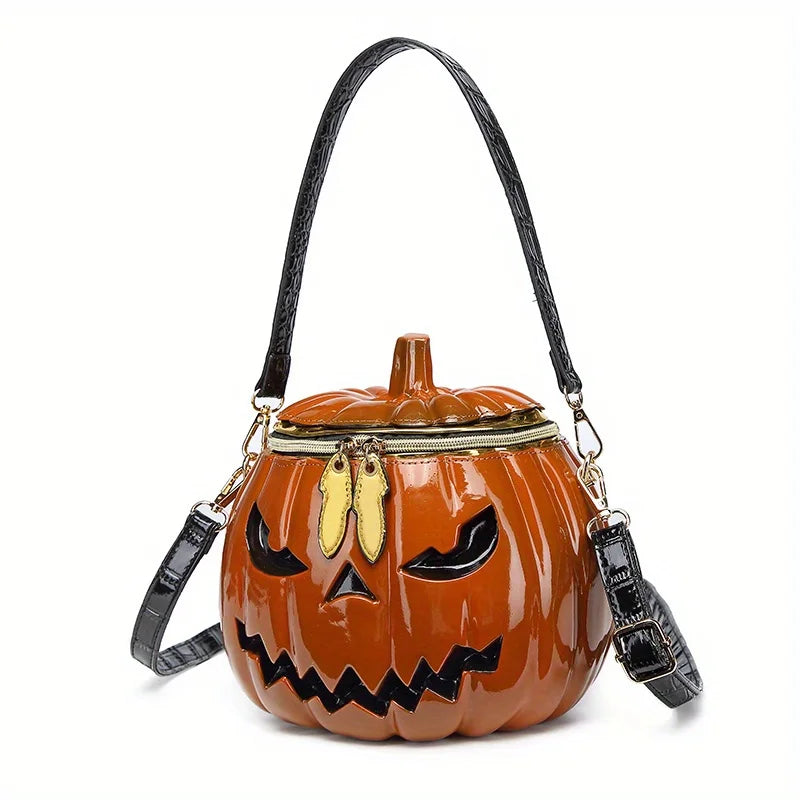 Pumpkin Purse, Novelty Purses for Women FunnyHalloween Purses and Handbags Pumpkin Crossbody Bag Good Vibrations