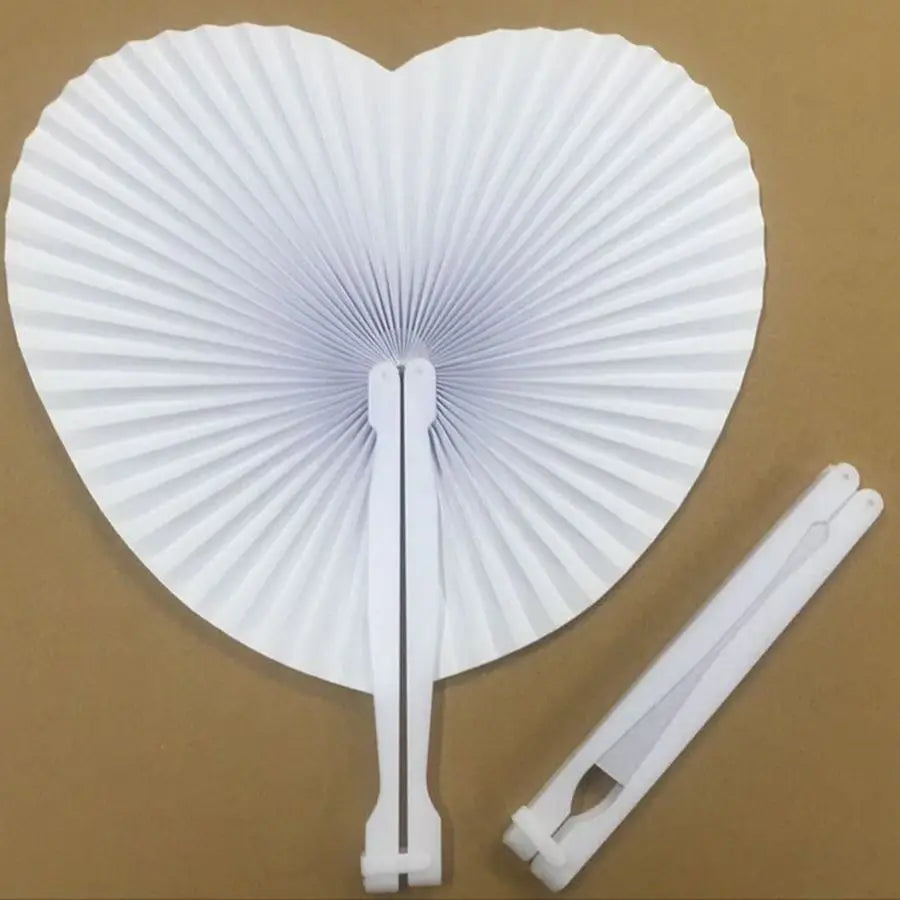 1pcNew folding fan Heart center wall decoration Wedding party gift anniversary birthday wedding fan Good Vibrations