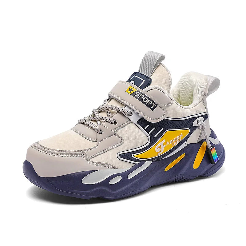 New Children's Tennis Shoes Students Scool Shoes Fashion Boy's Sport Shoes Anti-slippery Soft-soled Sneakers For Kids Good Vibrations