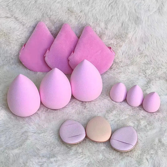 12Pcs Makeup Sponge Blender Beauty Egg Set Foundation Sponges Liquid Cream Cosmetic Puff Women Make Up Accessories Beauty Tools Good Vibrations