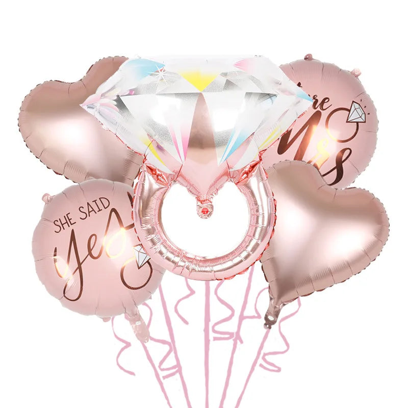 Bride To Be Balloons Rose Gold Letters Foil Balloon Team Wedding Decorations Bachelorette Party Supplies Good Vibrations