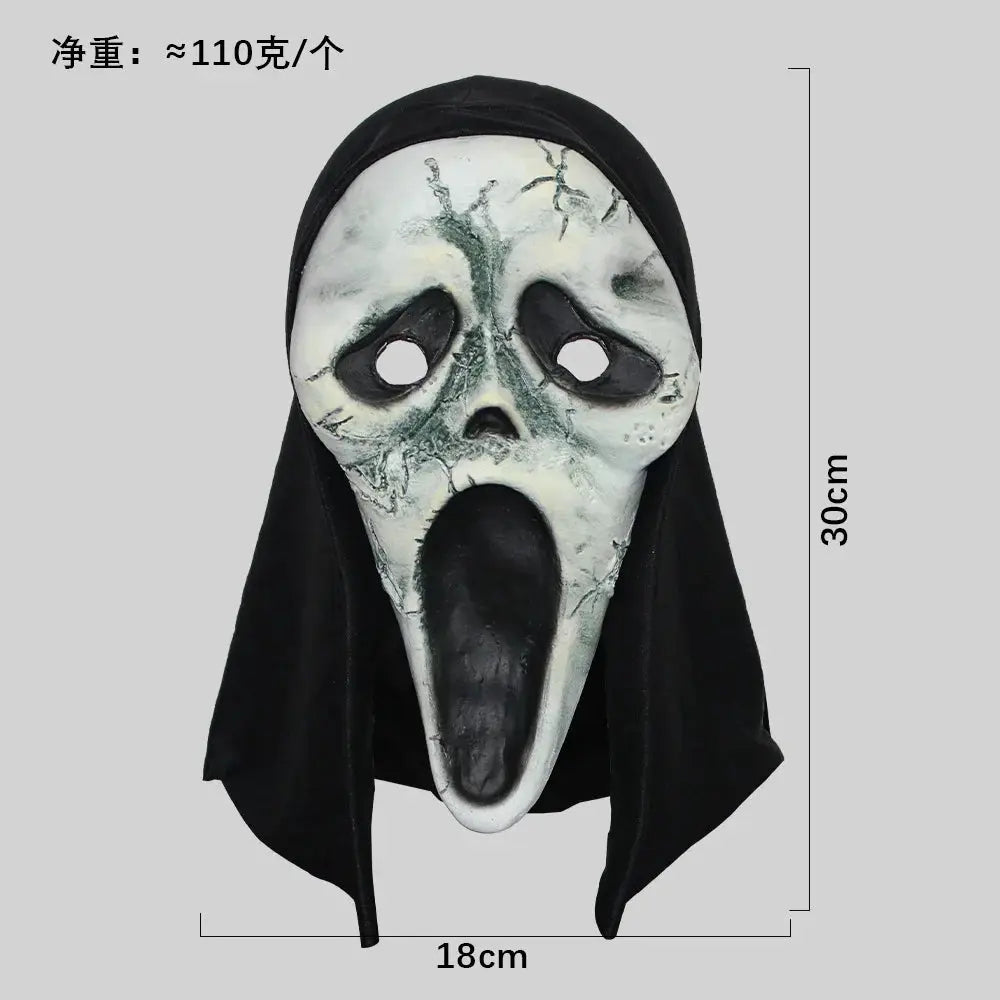 Screaming, Terrifying, Bloody Headset, Makeup Ball, Skull, Ghost Face Mask, Halloween Party, Mock Prop Good Vibrations
