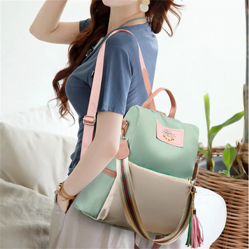 New High Quality Women's Shoulder Bag Large Capacity Oxford Cloth Bags Ladies Backpack Woman Color Tote Women Shoulder Backpacks Good Vibrations Adult Super Store