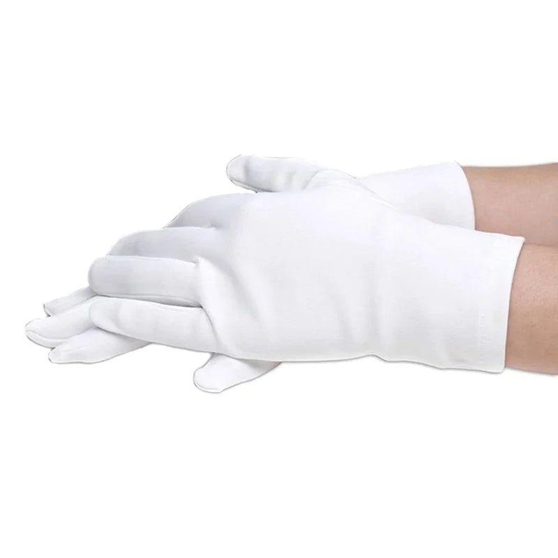 Kids Gloves White Short Satin Feel Boy Hold Flower Girl Good Vibrations