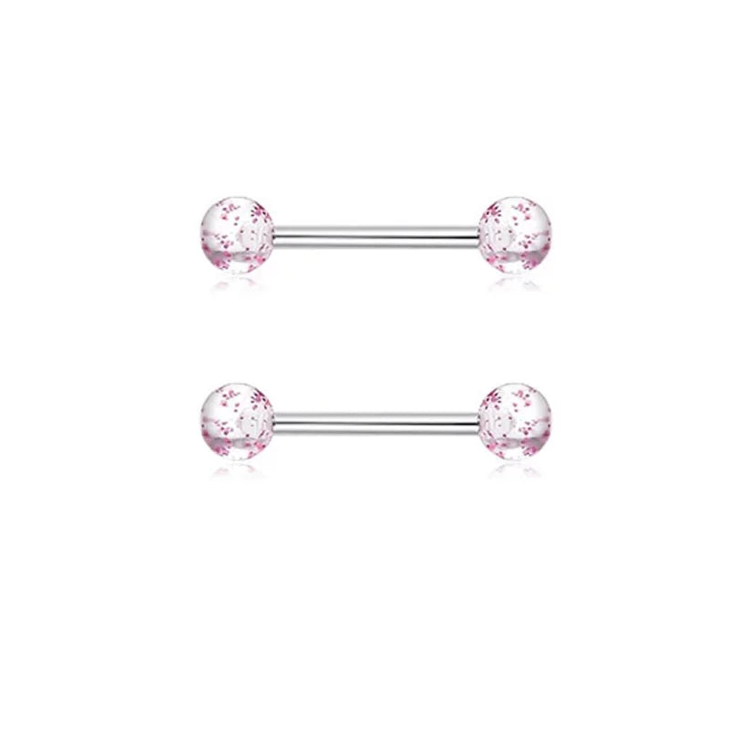 Pink Devil Nipple Piercing Jewelry Set Heart Crystal Nipple Rings Bulk Shiny Butterfly Nipple Barbell Dangle Lot Piercing Pezon