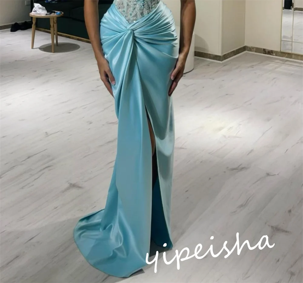 Customized Classic Modern Style Formal Evening Strapless Mermaid Beadings Bespoke Occasion Prom Dresses Good Vibrations