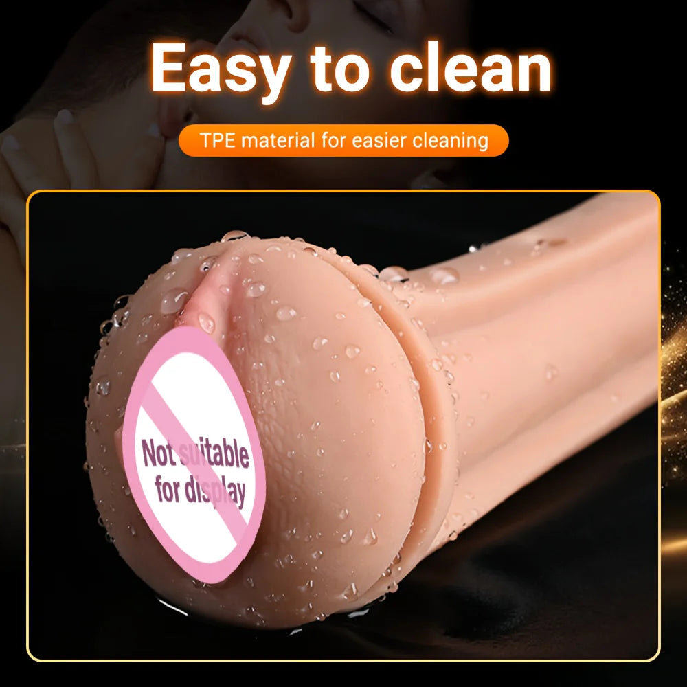 Male Masturbator Cup Adult Erotic Toys Realistic Rubber Vagina Penetration Soft Pocket Pussy Deep Throat Sexy Toys for Man Good Vibrations Adult Super Store