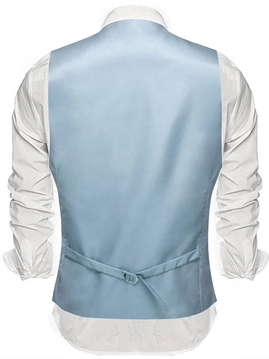 Men's Classic Solid Color Suit Vest and Necktie Matching Set | Wedding Groom & Groomsmen Attire Good Vibrations