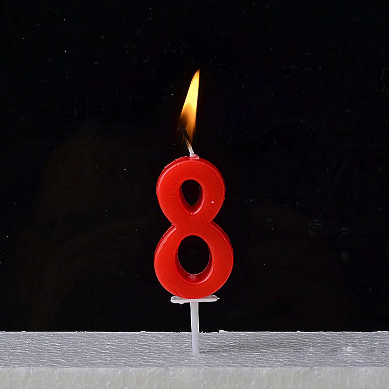 1Pcs Gold Happy Birthday Number Cake Candles 0 1 2 3 4 5 6 7 8 9 Cake Topper Kids Girls Boys Bar Baby Party Supplies Decoration Good Vibrations