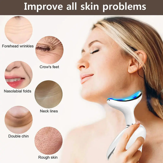 Facial Massager EMS Facial Microcurrent Neck Face Lifting Massager Red Light Therapy Anti-aging Massager Skin Tightening Device Good Vibrations