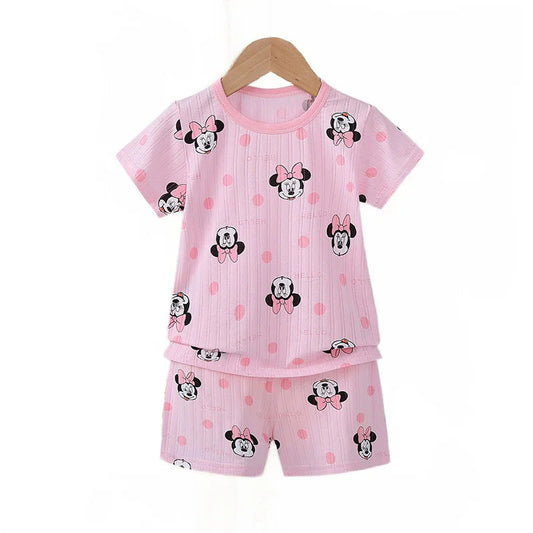 girls clothes set Short Sleeve 2pcs Tshirt+Short 1 2 3 Years Old Summer New Clothing Girls Casual Loose Thin clothes Good Vibrations