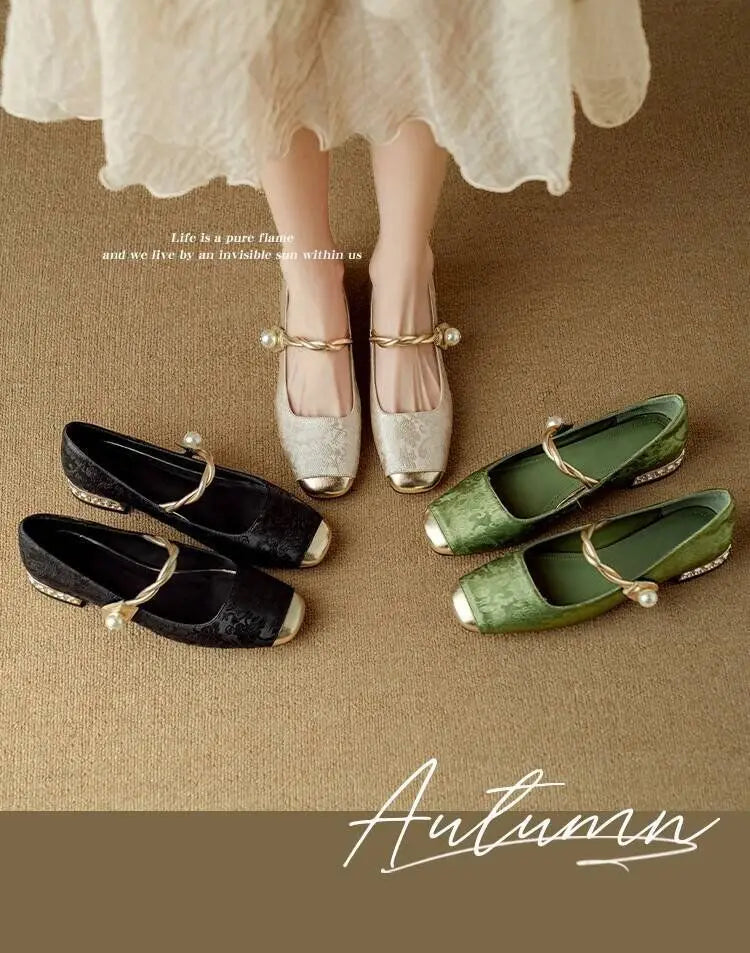 Shoes for Woman 2024 Flats Formal Women's Summer Footwear Low Heel Elegant Moccasins Flat Pointed Toe Non Slip on Promotion E 39 Good Vibrations