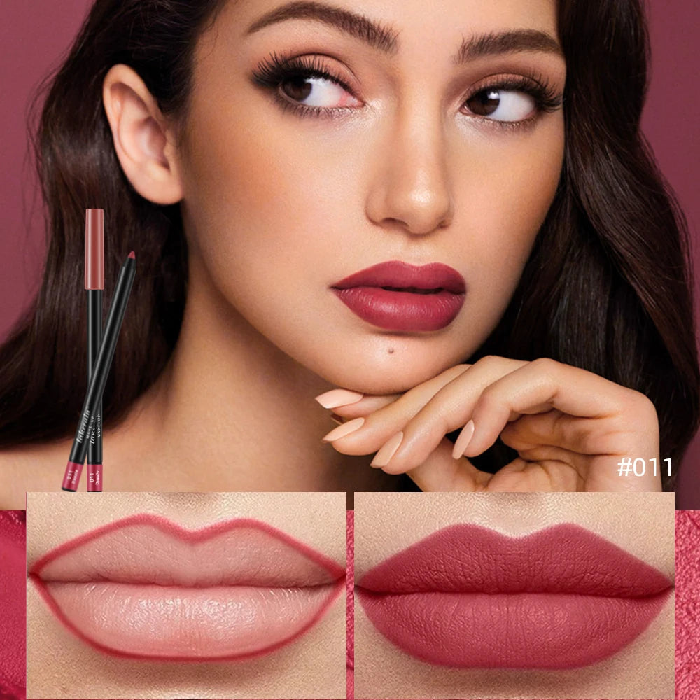 Lip Liners Pencil Eyeliner Lips Original Makeup Long Lasting Lip Liner Set Lipliner Pencil Waterproof Cosmetics Brown Lipstick Good Vibrations