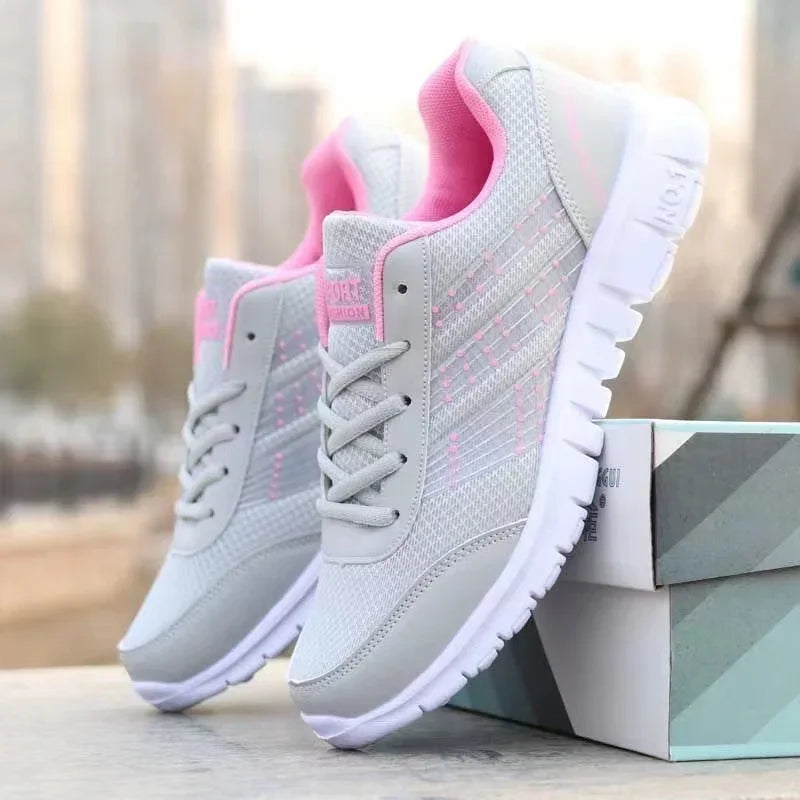 Women's tennis Ladies Daily Women's Shoes Casual Sports Korean Fashion Breathable Flat Bottom Running Light Travel Sneakers Good Vibrations
