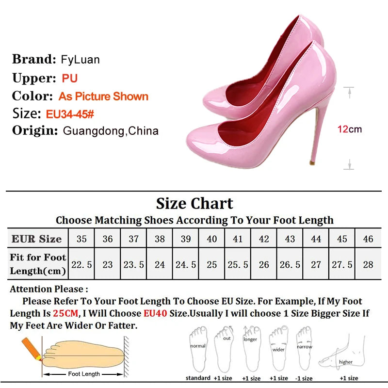 10CM 12CM Woman Stiletto Heels Fashion Round Toe Leather Women Shoes Spring Autumn Black Super High Heel Work Shoes Female Pumps Good Vibrations