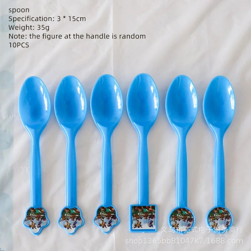 Game Roblox Cartoon Party Theme Birthday Supplies Balloon Banner Cake Topper Tableware Set Decorative Anime Peripheral Gifts Good Vibrations