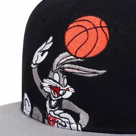 Unisex Rabbits Playing Basketball Embroidery Hip-hop Hats Spring Autumn Outdoor Adjustable Casual Baseball Caps Sunscreen Hat Good Vibrations