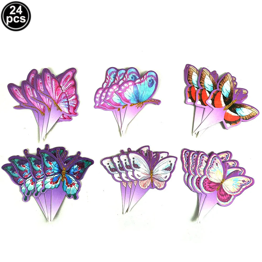 Butterfly Cupcake Toppers Baby Shower Party Decor Butterfly Cake Topper Picks Decor Girls Women Birthday Party Wedding Decoratio Good Vibrations