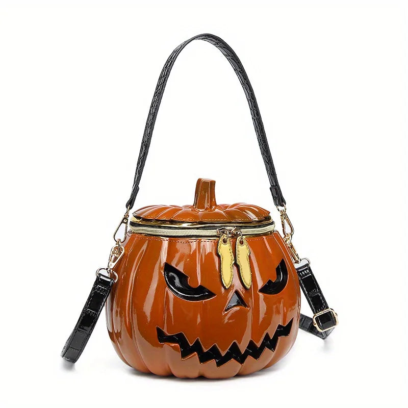 Pumpkin Purse, Novelty Purses for Women FunnyHalloween Purses and Handbags Pumpkin Crossbody Bag Good Vibrations