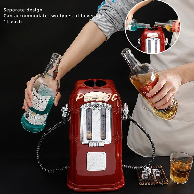 Household Retro Creative Large Capacity Impact Resistant and Pressure Resistant Plastic 2L Bar Double Gun Wine Disperser Tool Good Vibrations Adult Super Store