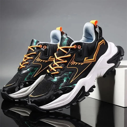 Men Sneakers Breathable Running Shoes 2025 Men Comfortable Black Casual Sneakers Outdoor Fashion Casual Shoes Zapatos De Mujer Good Vibrations