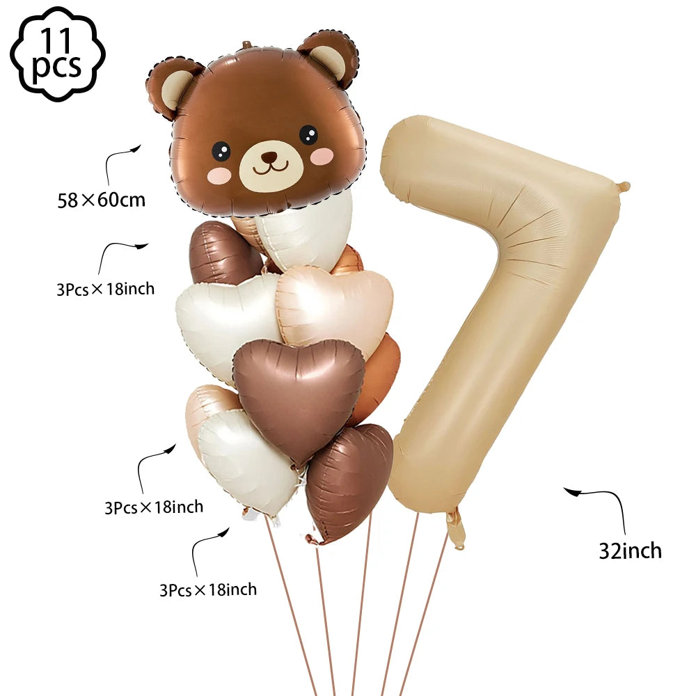 Baby shower Teddy Bear Birthday Party Plates Cup Tableware Kids 1st Birthday Party Decor Teddy Bear Balloon Birthday Party decor