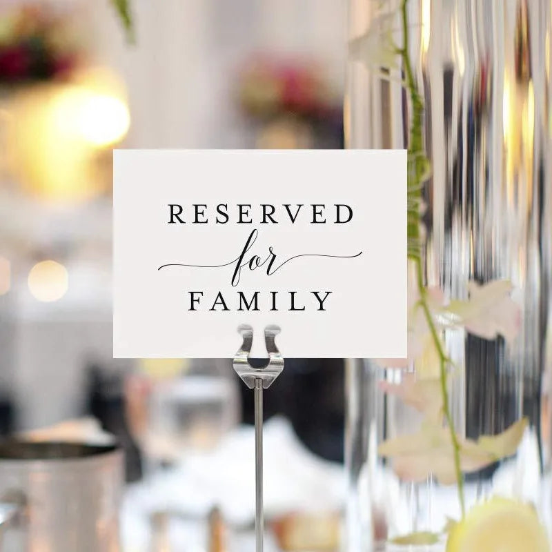 10pcs Reserved Signs for Weddings Party,Receptions Celebrations Reserved Signs for Tables Reserved for Family Card for Wedding