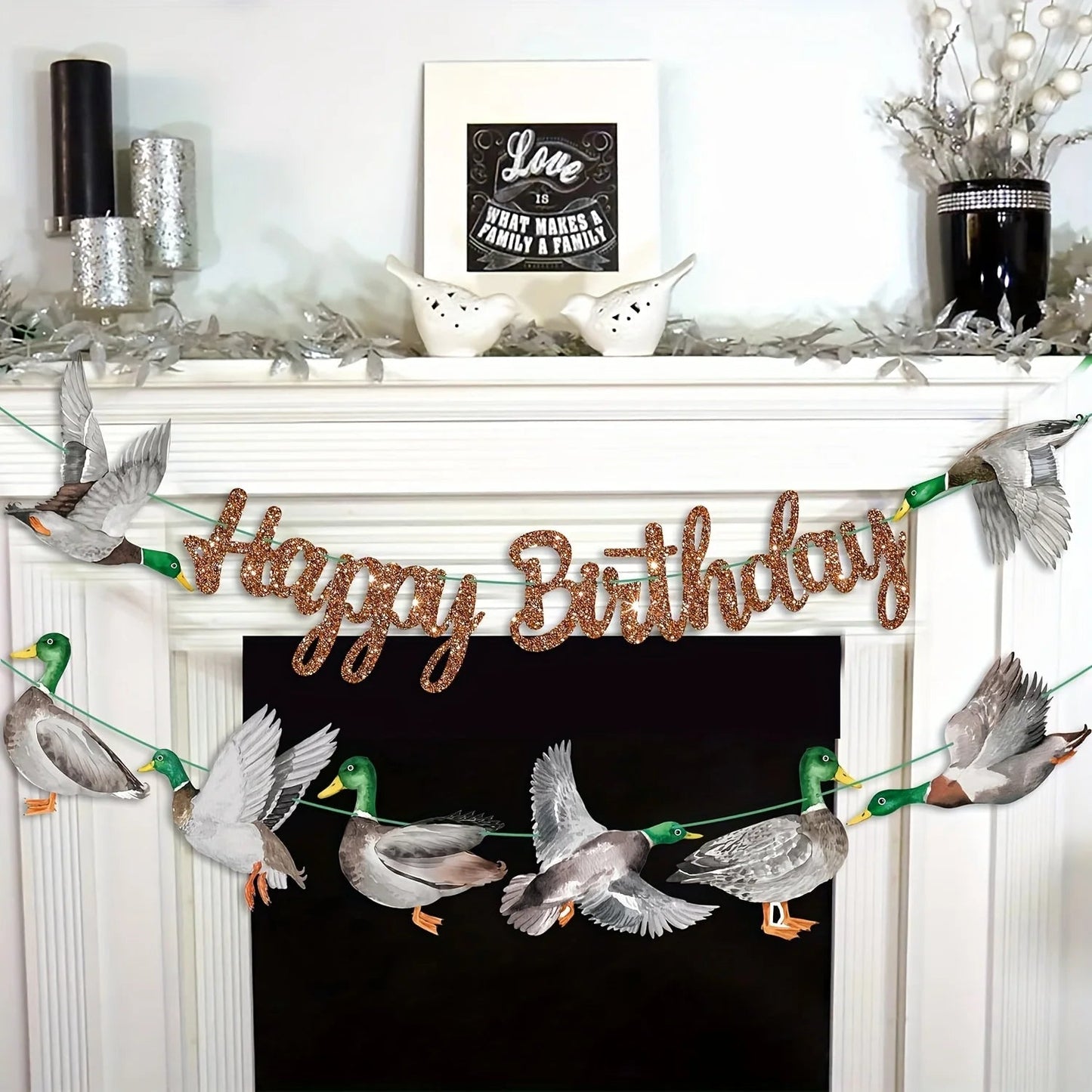 Mallard Duck Happy Birthday Party Decorations Duck Hunting Birthday Party Banner Mallard Duck Birthday Party Banner Hunting Good Vibrations