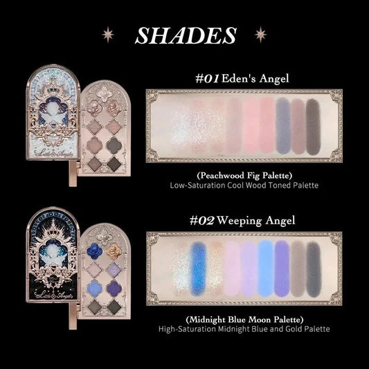 Little Angel Flower Knows Eyeshadow Palette Eye Glitter Make Up Palette Long Lasting 9 Color Eye Shadow For Girl And Women Good Vibrations