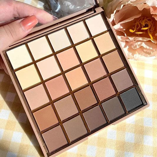 Cool Low Saturation Pure Wind 25 Color Eyeshadow Plate 2024 New Pearl Matte Color Ins Affordable Makeup Good Vibrations