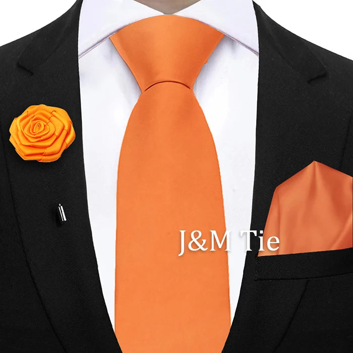 Mens Ties Set Sage Green Pink Grey Brown NeckTie Pocket Square Brooch Wedding Tie Suit Accessories Fit Group Holiday Party
