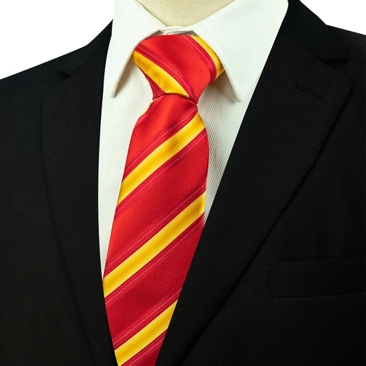 EASTEPIC Men's Gifts of Striped Ties Red Neckties for Gentlemen in Fine Apparel Fashionable Accessories for Social Occasions Good Vibrations