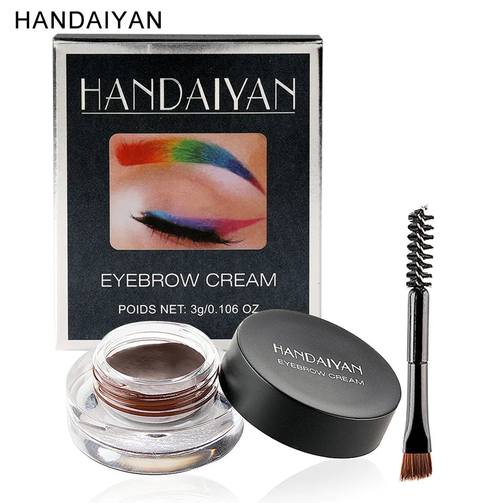HANDAIYAN 12 Color Waterproof Eyebrow Cream Professional Eyeliner Eyebrow Gel High Brow Tint Black Eye Brow Makeup Tools Good Vibrations