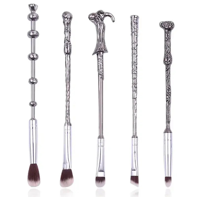 Magic Wand Makeup Brushes Set - 5pcs Foundation Blending Blush Eyeshadow Lip Powder Brush Beauty Tools Good Vibrations