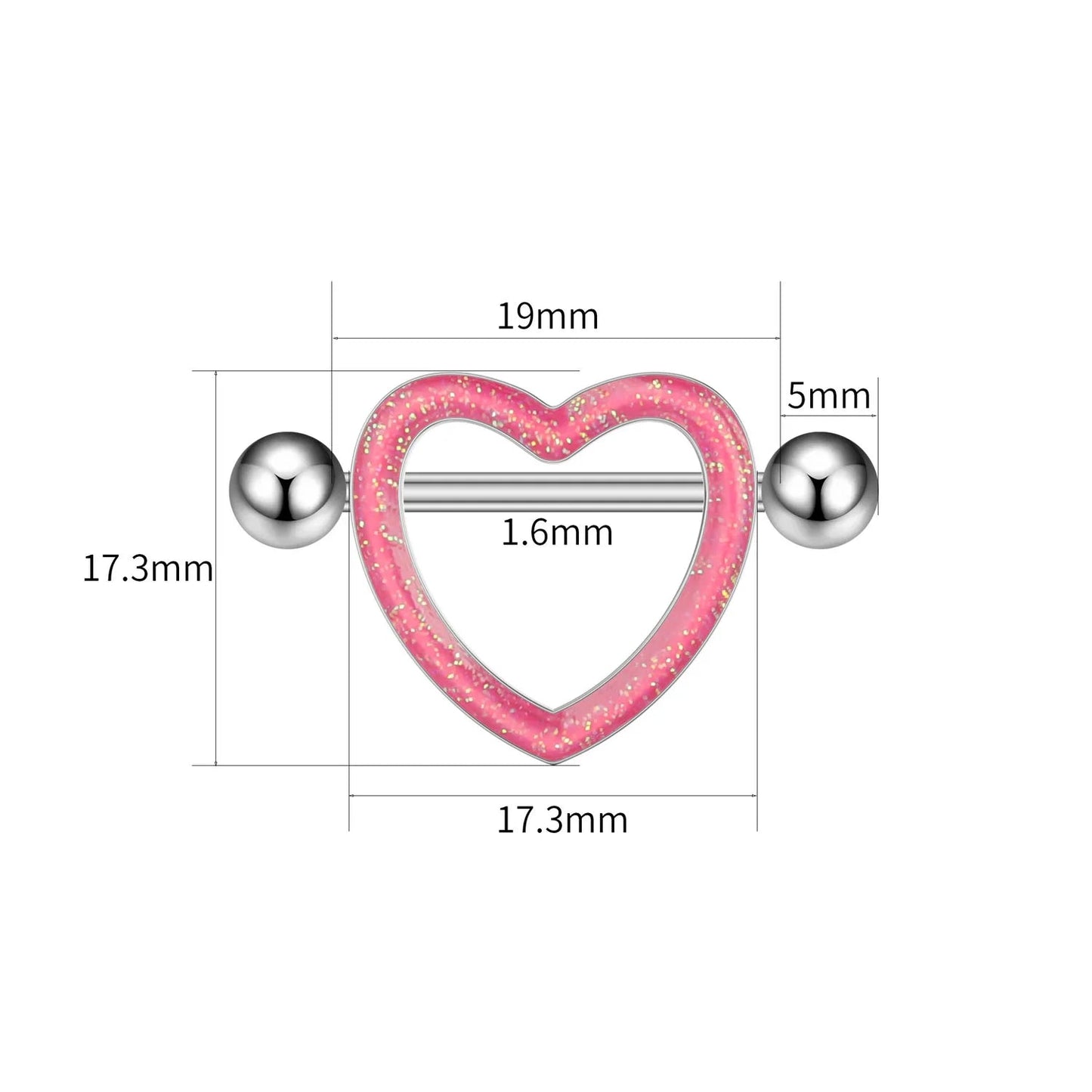 2pcs Steel Bear Dangled Zircon Nipple Piercing Sexy Breast Cover for Women Fashion Starfish Heart Shield Bar Barbell Nipple Ring Good Vibrations Adult Super Store