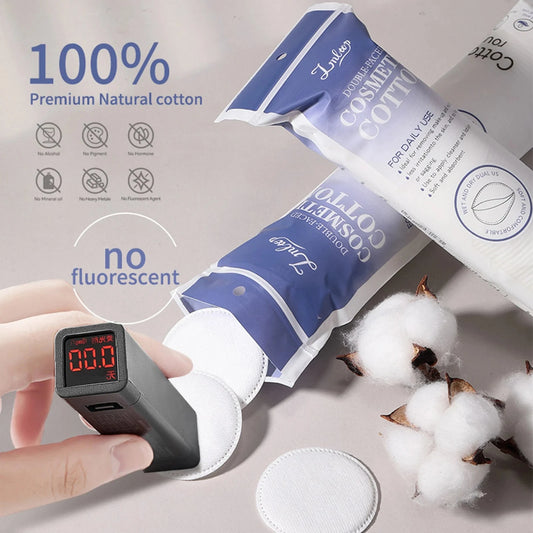 80/100/150Pcs Cotton Pads Disposable for Facial Make Up Nail Polish Remover Round Soft Face Cleansing Remover Makeup Tools Good Vibrations