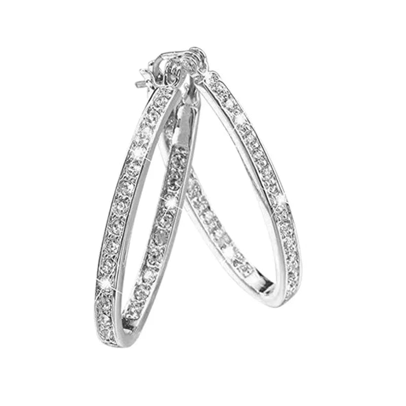 1 Pair Of Simple Large Hoop Earrings With Fashion Temperament, Female Personality Street Match, Banquet Holiday Wear Good Vibrations Adult Super Store