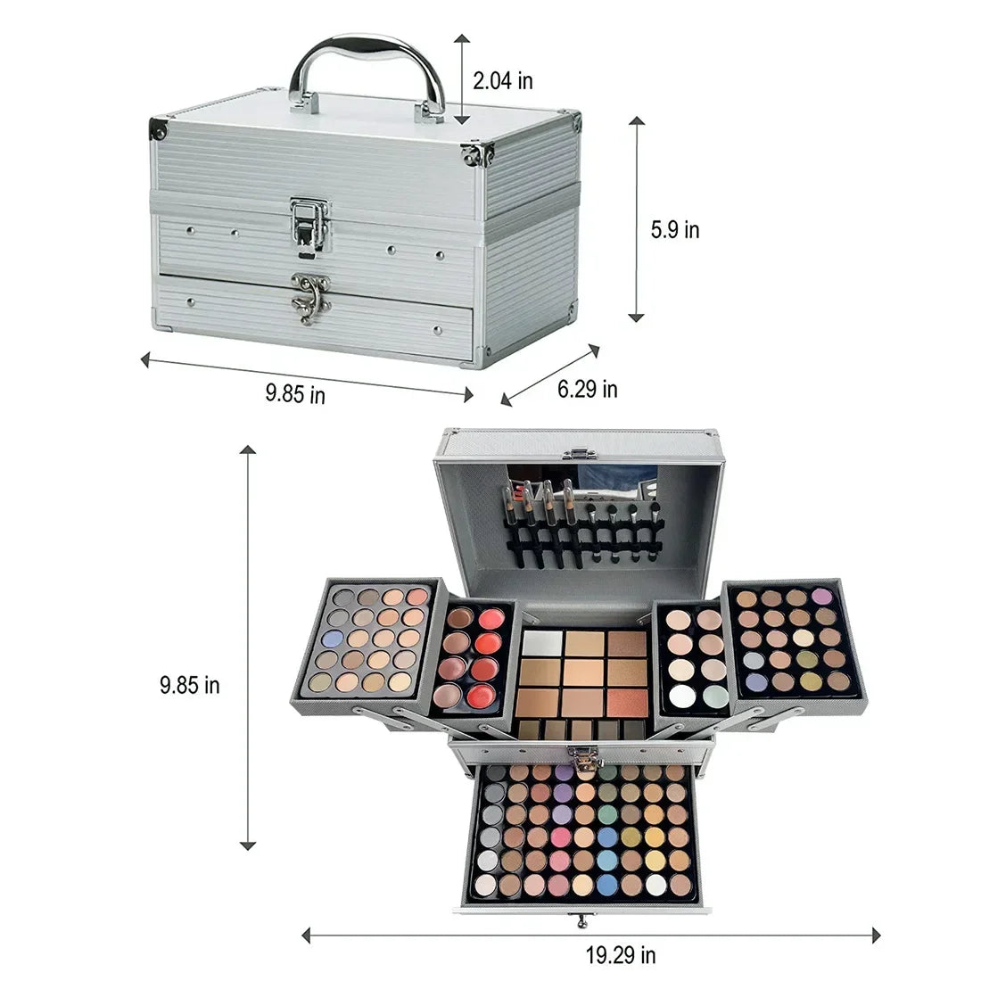 Makeup Set Box Eyeshadow Lip Blush Nail Polish Eyebrow Pencil Multi-functional Palette Christmas Wedding Birthday Gifts Cosmetic Good Vibrations