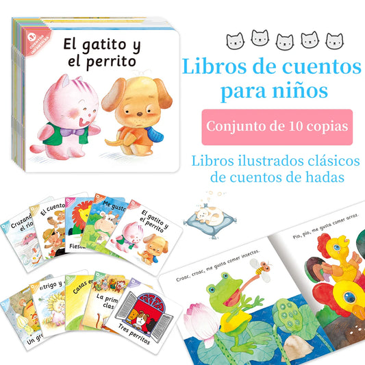 1 Set of 10 Spanish Children's Storybooks Children's Books Enlightenment Puzzle Books Early Learning Books Children's Gifts Good Vibrations