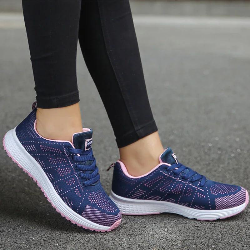 Women Sports Shoes 2023 Trends Sneakers Women Light Sport Sneaker Breathable Casual Shoes For Women White Tennis Female Footwear Good Vibrations