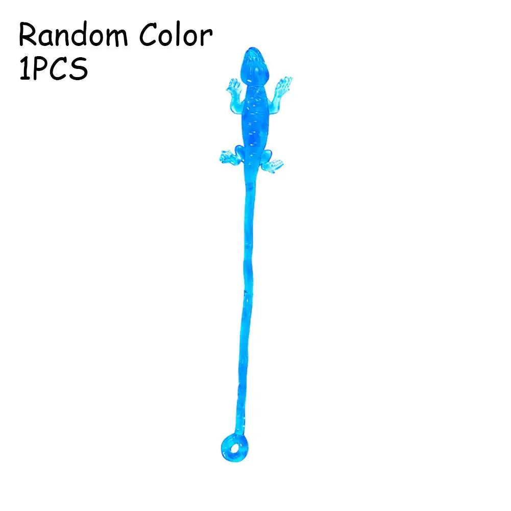 1-10X Colorful Lizard Retractable Sticky Gadget Toys For Kids Birthday Party Favors Pinata Fillers Halloween Gift Pinata Filler Good Vibrations