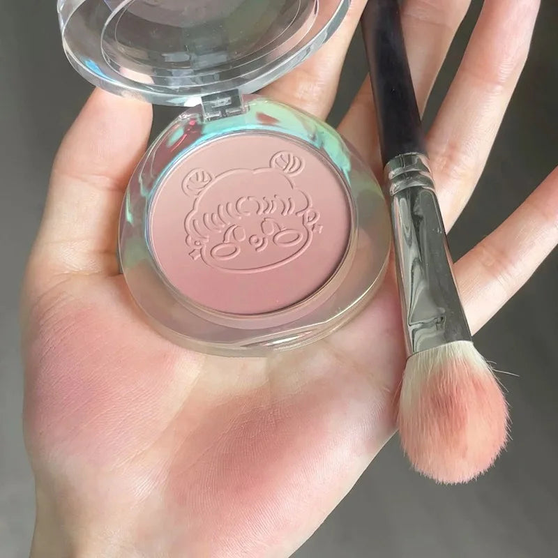 Dual gradient blush highlights natural nude makeup brightening cheeks purple blue female niche brand 2023 new Good Vibrations