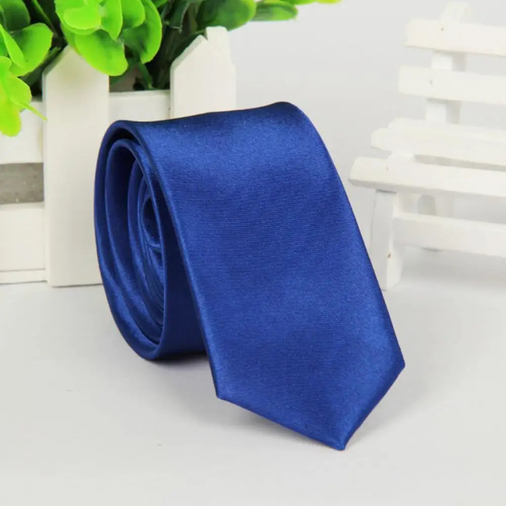 Mans Accessories Slim Skinny Tie for Men Jacquard Woven Solid Champagne Orange Red Purple Blue Ties Wedding Necktie corbatas par Good Vibrations