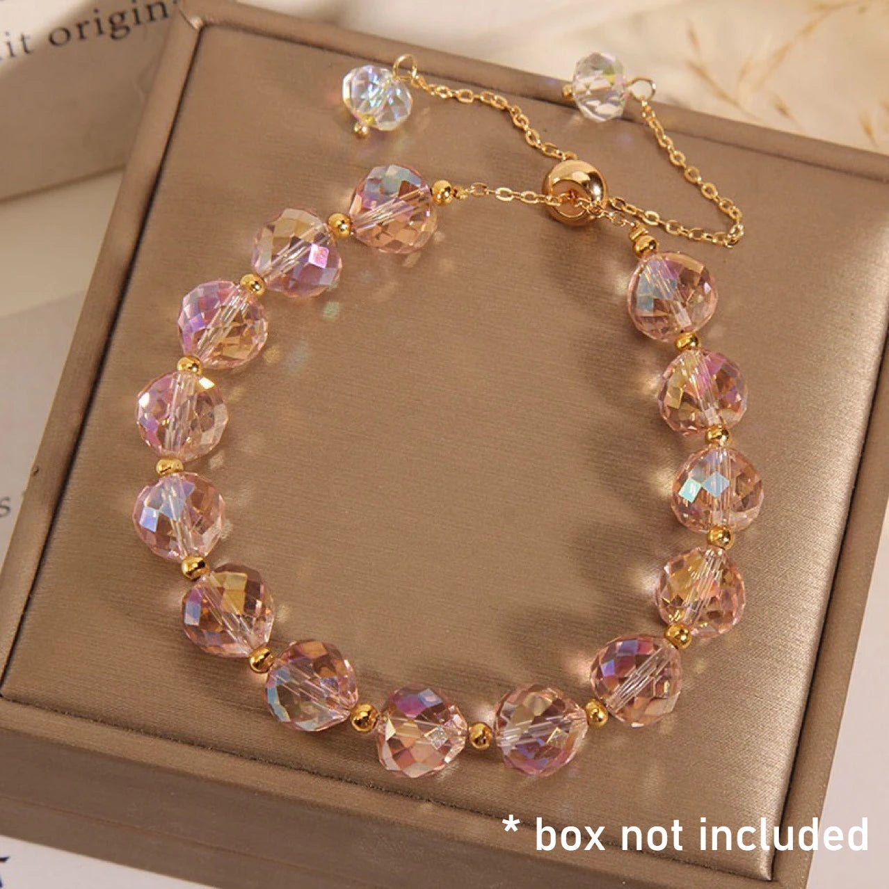Crystal Woven Female Bracelet New Fashion Shiny Crystal Stone Beads Elasticity Rope Bracelets for Women Sweet Jewelry Good Vibrations