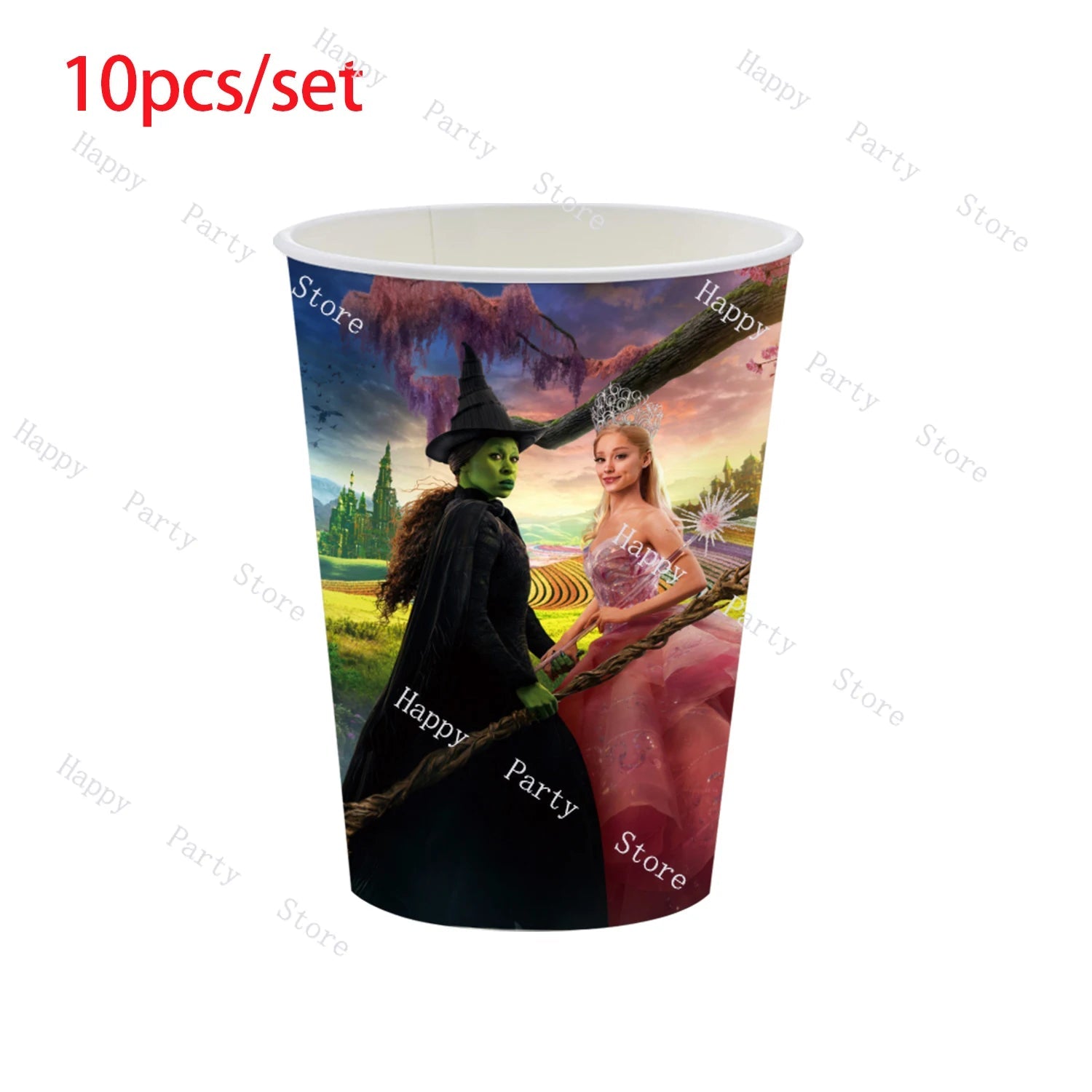 Wicked Birthday Party Decoration Magic Witch Balloon Backdrop Tableware Split Sales Wicked Birthday Party Supplies Good Vibrations