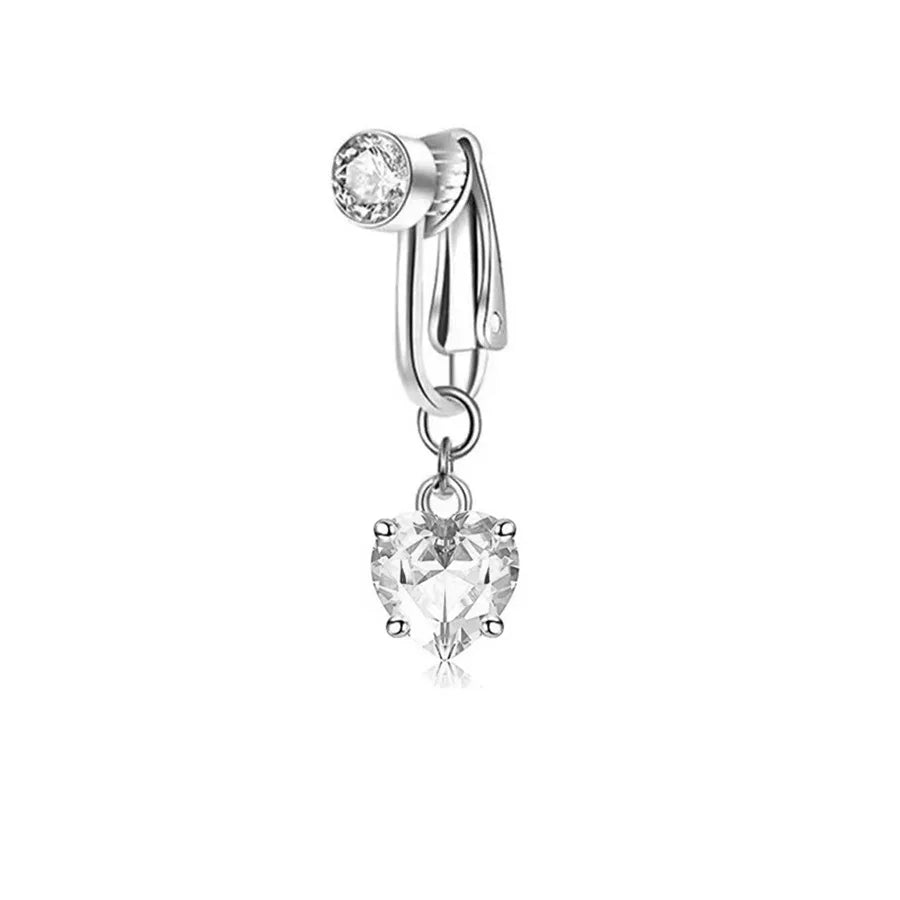 Clip On Belly Button Ring Butterfly Copper Zircon Pink Fake Belly Piercing Umbilical Navel Body Jewelry Trendy Fashion Style Good Vibrations Adult Super Store
