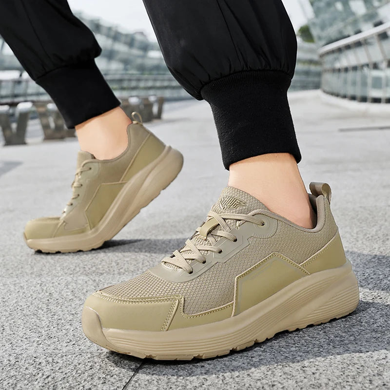 New Men's Wide Women's Shock Absorption Sports Sneakers Comfortable Breathable Mesh Lining Lightweight Rebound Running Shoes Good Vibrations