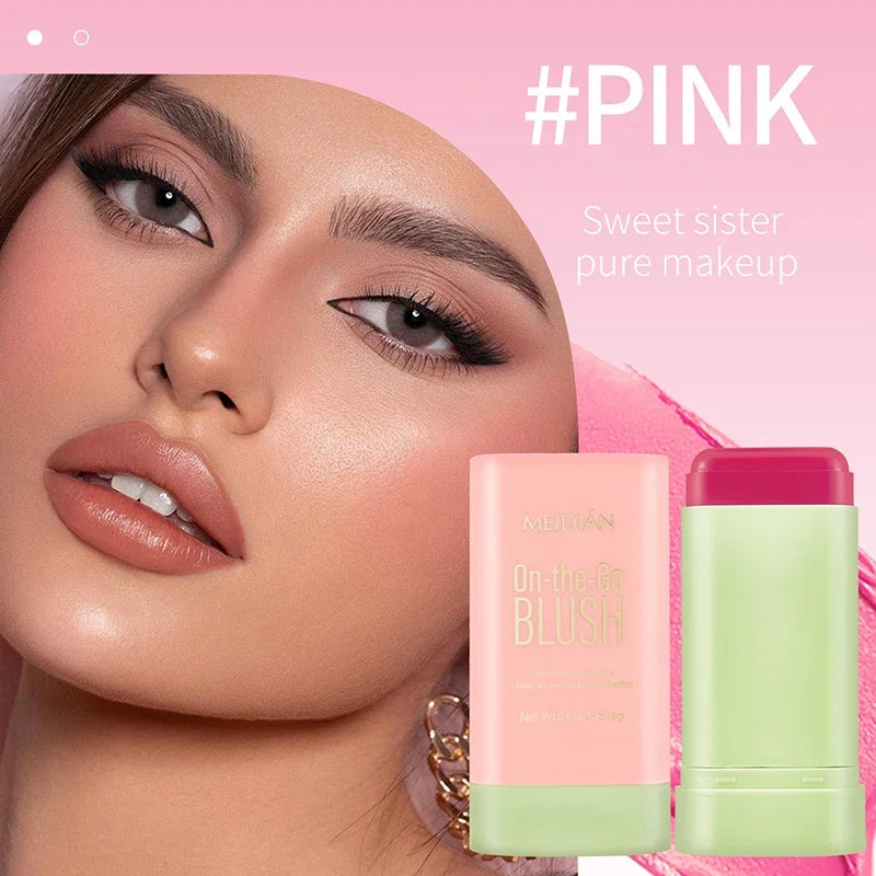 Cheek 3-in-1 Lip Tinted Moistured Blush Stick Silky Brighten Blush Cream Blusher Cosmetics Tubes Matte Contour Cosmetics New Good Vibrations